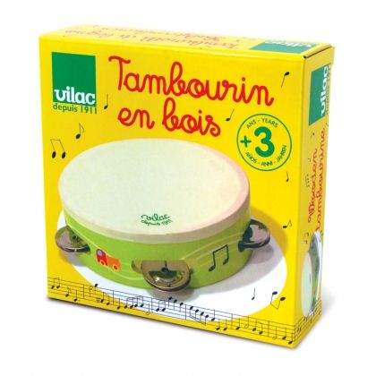 Vilac - Детска дървена музикална играчка дайре