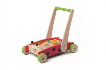 Woody - Дървена количка-конструктор за прохождане - Калинка