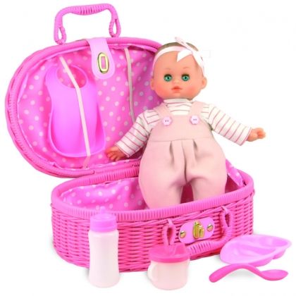 Vilac - Бебе кукла в куфарче и аксесоари