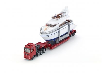 SIKU - Тир и яхта Heavy haulage transporter with yacht, игра, игри, играчка, играчки