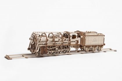 Дървен, 3D, пъзел, влак, локомотив