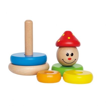 Hape, дървена, играчка, за, нанизване, клоун, рингове, рингчера, играчка, играчки, игри, игра
