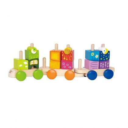 hape,  дървено, влакче, влак, кубче, кубчета, многоцветни, шарени, разноцветни, игра, игри, играчка, играчки