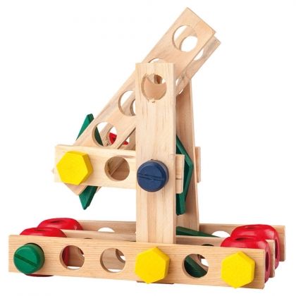 woody, дървен, конструктор, болтове, болтчета, гайки, елементи, части, игра, игри, играчка, играчки