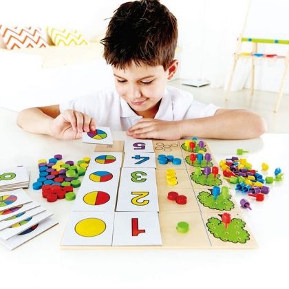 hape, детска, образователна, игра, цветове, цифри, уча, играя, игри, играчка, играчки
