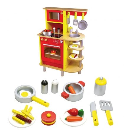 Vilac, Детска, дървена, кухня, кухнята, на, главния, готвач, играчка, играчки, игри, игра