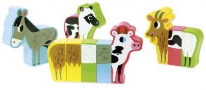 vilac, кубчета,домашни, животни, ферма, магнит,  дървени, игра, игри, играчка, играчки