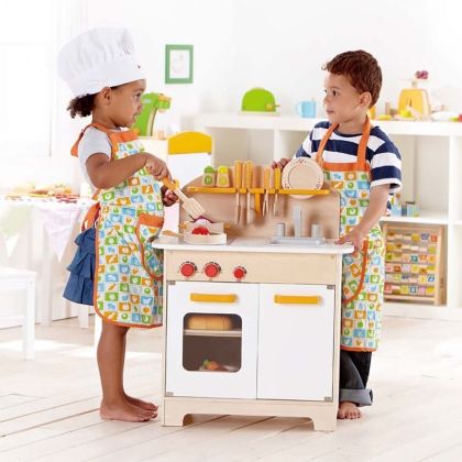 Hape - Дървена детска кухня бяла - E3100_2.jpg