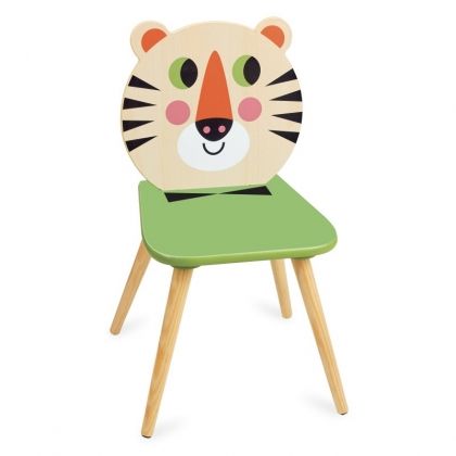 vilac, детско, дървено, стол, столче, тигър, мебел, игра, игри, играчка, играчки