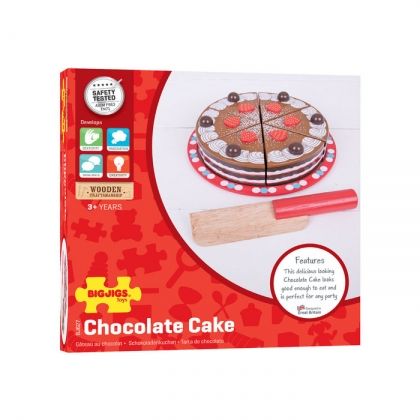 Bigjigs - Дървена шоколадова торта за деца