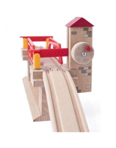 woody, дървен, повдигащ, се, мост, релси, влак, влакче, влакове, игра, игри, играчка, играчки