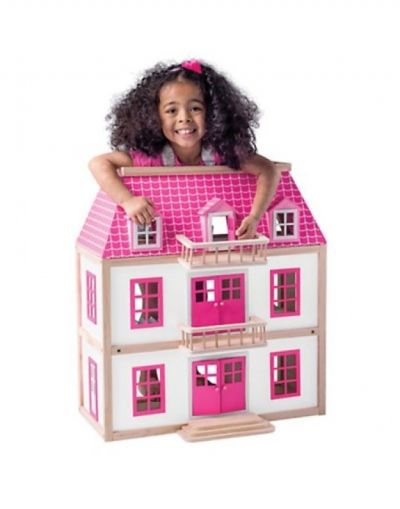 woody, дървена, кукли, кукленска, къща, три, етажа, обзаведена, играчка, играчки, игри, игра 