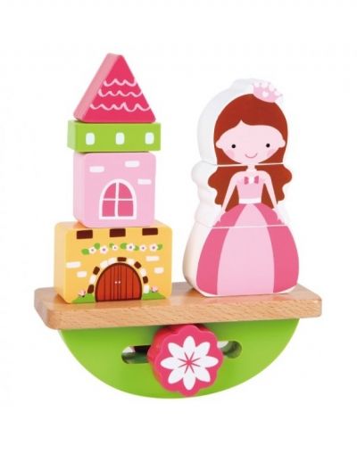 lelin, дървен, пъзел, за, баланс, с, кубчета, кубче, принцеса, дворец, игра, игри, играчка, играчки
