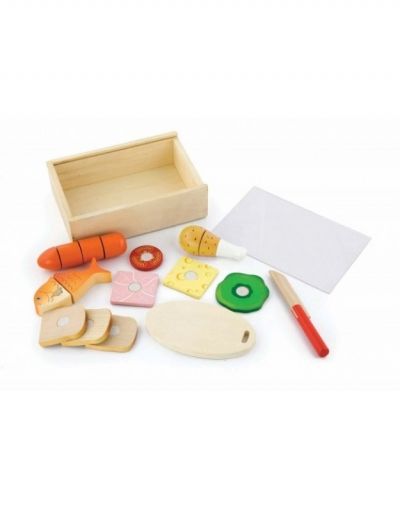 viga, продукти, за, рязане, в, кутия, обяд, дървени, дъска, игра, игри, играчка, играчки