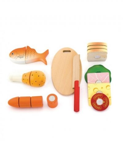viga, продукти, за, рязане, в, кутия, обяд, дървени, дъска, игра, игри, играчка, играчки