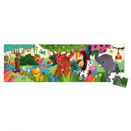 janod, гигантски, детски, пъзел, панорамен, джунгла, животни, пъзели, игра, игри, играчка, играчки