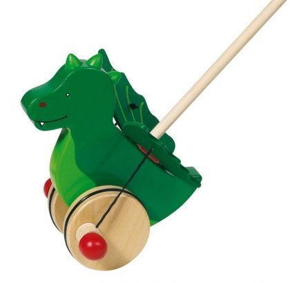 goki, дървена играчка за бутане, дракон, играчка, играчки, игри, игра 
