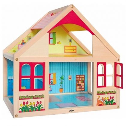 Woody - Детска дървена къща за кукли - Вероника