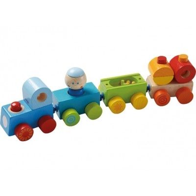 haba, дървено, влакче, вагон, вагонче, вагончета, локомотив, нанизване, фигурки, топчета, свирка, звуков, ефект, звукови, ефекти, влак, забавно, игра, игри, играчка, играчки