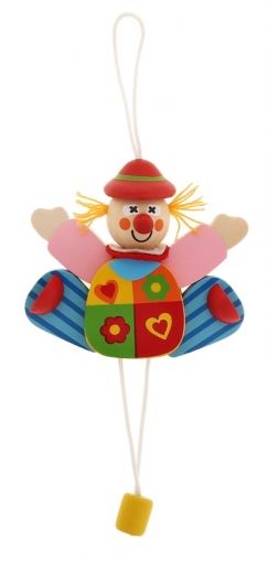  Woody - Висяща дървена играчка “Подскачащият Джак“ с червена шапка