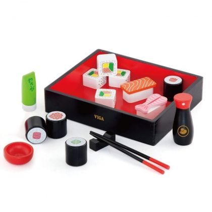 Viga, суши, японско суши, игра за хранене, детска игра - кухня, игра от дърво комплект за суши, сет за суши, детска игра суши от дърво, игра, игри, играчки, играчка 