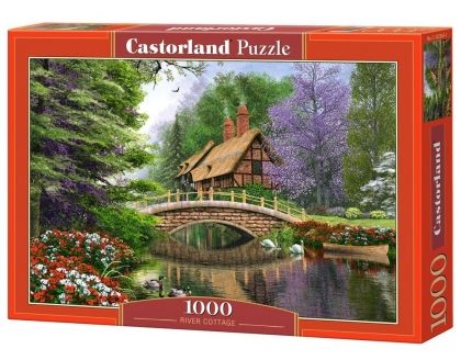 Castorland, къща, река, мост, лебеди, пъзел, пъзели, puzzles, пъзелите, пъзели
