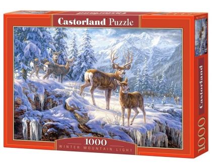 Castorland, зима, планина, сняг, елени, пъзел, пъзели, puzzles, пъзелите, пъзели
