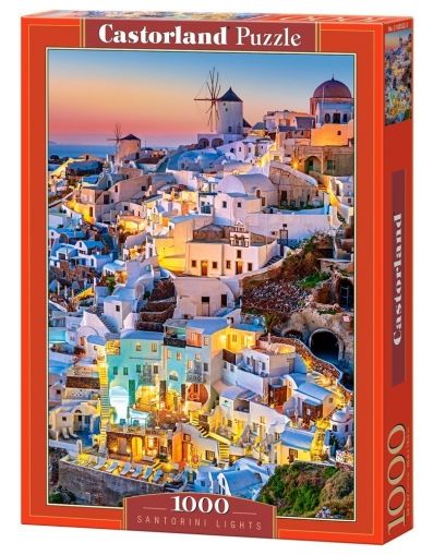 Castorland, Гърция, Санторини, светлини, пъзел, пъзели, puzzles, пъзелите, пъзели