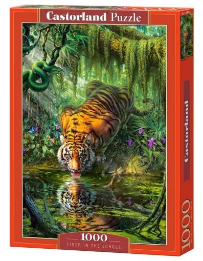 Castorland, тигър, джунгла, природа, диви животни, пъзел, пъзели, puzzles, пъзелите, пъзели