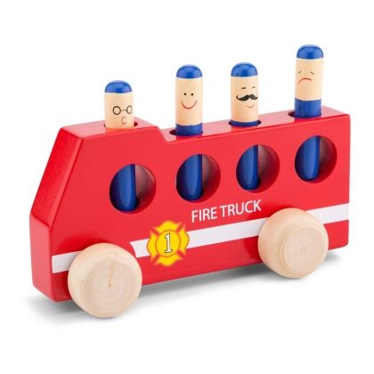 New Classic Toys - Дървена играчка - Изскачащи пожарникари
