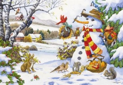 anatolian, пъзел, пъзели, puzzle, puzzles, забавен, забавни, снежни подаръци, зима, сняг, снежен човек, животни, подаръци