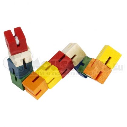 goki, комплект от 12, елемента в пъзел куб, ластичен, 12 цветни кубчета, свързани с ластик, играчка, играчки, игри, игра, пъзел, пъзели, puzzles, пъзелите, пъзели игри