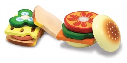 melissa & doug, дървен комплект, направи си сандвич, закуска, сандвичи, сандвич, храна, дървен сандвич, дървена игра, игра, игри, играчка, играчки