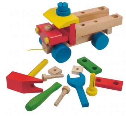 Woody - Детски камион конструктор с инструменти