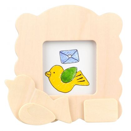 Goki, дървена рамка за снимка, за оцветяване и декорация, подарък, пиле, играчка, играчки, игри, игра