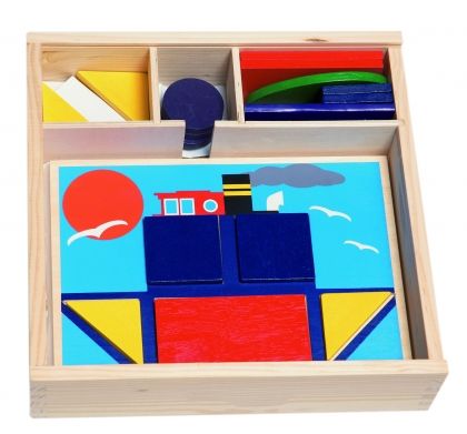 Woody - Дидактическа игра с цветове - Намери формата