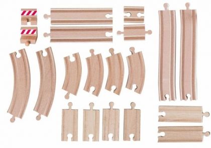 Woody - ЖП аксесоар - Комплект дървени релси