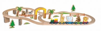 Woody - Дървен влак с релси - Веселото влакче в зоопарка