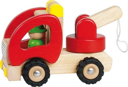Goki, детска дървена играчка, пътна помощ, дървено камионче, образователна играчка, обучителна играчка, креативна играчка, играчка, играчки, игри, игра 