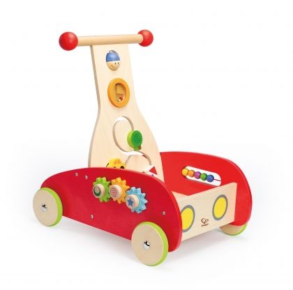 Hape, детска, дървена, количка, проходилка, координация, моторни умения, играчка, играчки, игри, игра