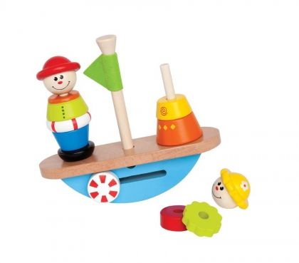 Hape, детска, дървена, лодка, за, баланс, образователна играчка, обучителна играчка, креативна играчка, играчка, играчки, игри, игра