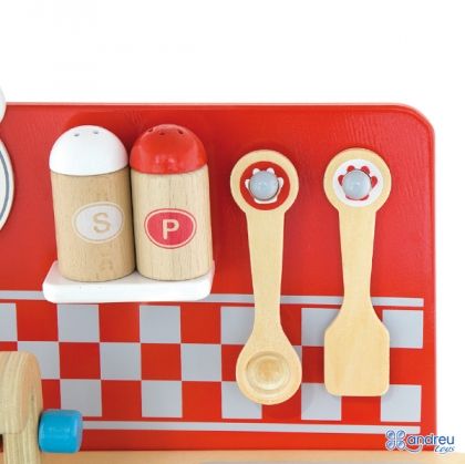 Andreu toys, малка, кухня, с, аксесоари, мече, играчка, играчки, игри, игра
