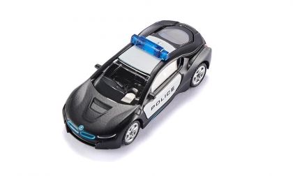Siku, Метална играчка, метална количка, Полицейска кола BMW i8, полицейска количка, полицейска кола, игра, игри, играчка, играчки