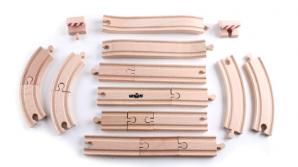 Woody - ЖП аксесоар - Комплект дървени релси