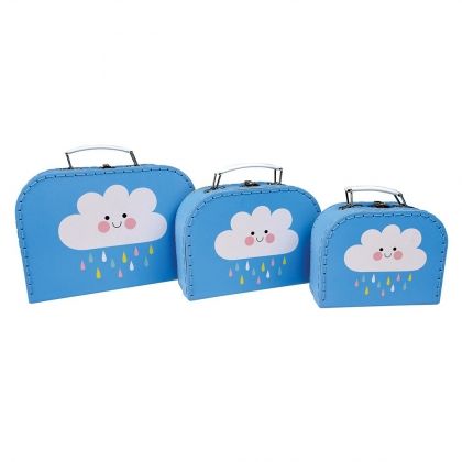 Rex London, Три куфарчета за съхранение, щастливият дъждовен облак, куфарчета за съхранение, куфар, куфарче, детско куфарче