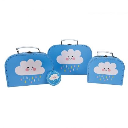 Rex London, Три куфарчета за съхранение, щастливият дъждовен облак, куфарчета за съхранение, куфар, куфарче, детско куфарче