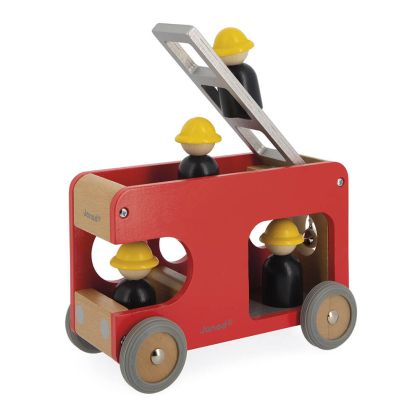 Janod - Дървена играчка - Пожарен автомобил 