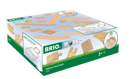 Brio - Дървен комплект с релси, пътища и подпори 