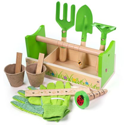 Bigjigs - Детски комплект за градинарство със стойка