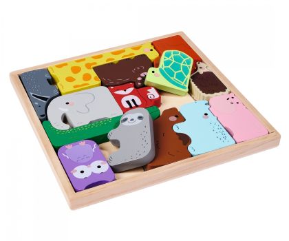 Комплект 14 дървени животни в кутия - Eichhorn
